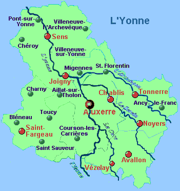 Carte Riviere Yonne
