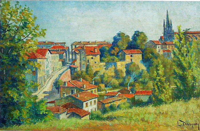 Vue de Bazas par Louis Darquez