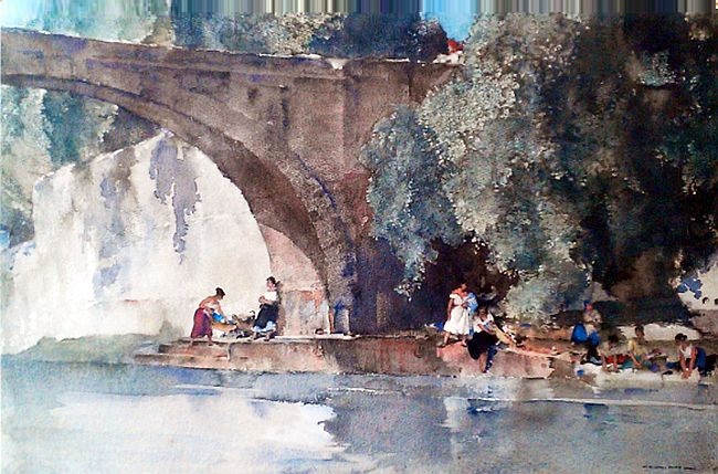 Bridge N&eacute;rac by Russell Flint