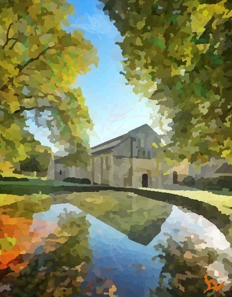 Abbaye de Fontenay par  Laura Voolu