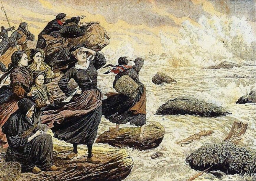 Felels Ile de  Sein  gravure