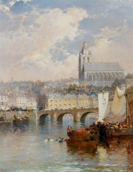 Blois Cathedral on the Loire by Arthur Joseph Meadows