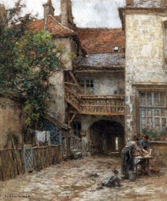 Vioeux logis Bourges par L&eacute;on Augustin L'Hermitte