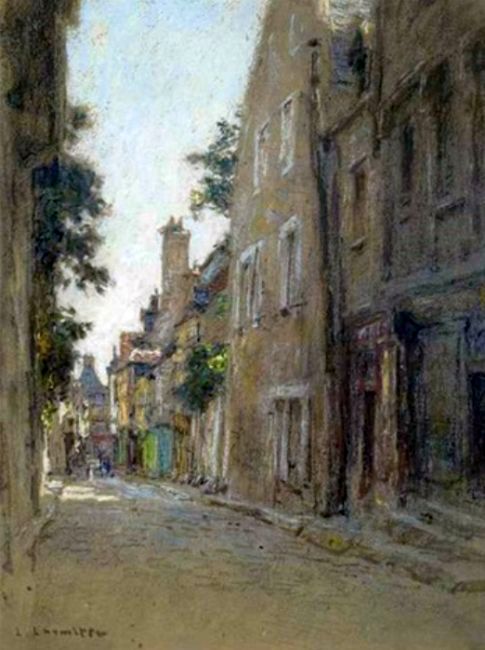rue Coursalon Bourges par L&eacute;on Augustin L'Hermitte