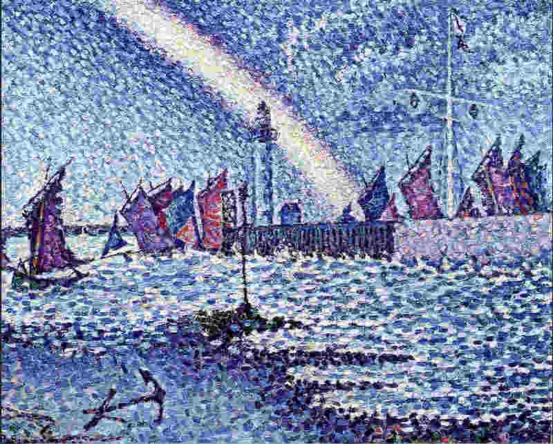 L'entr&&eacute;e du port &agrave; Honfleur par Paul Signac