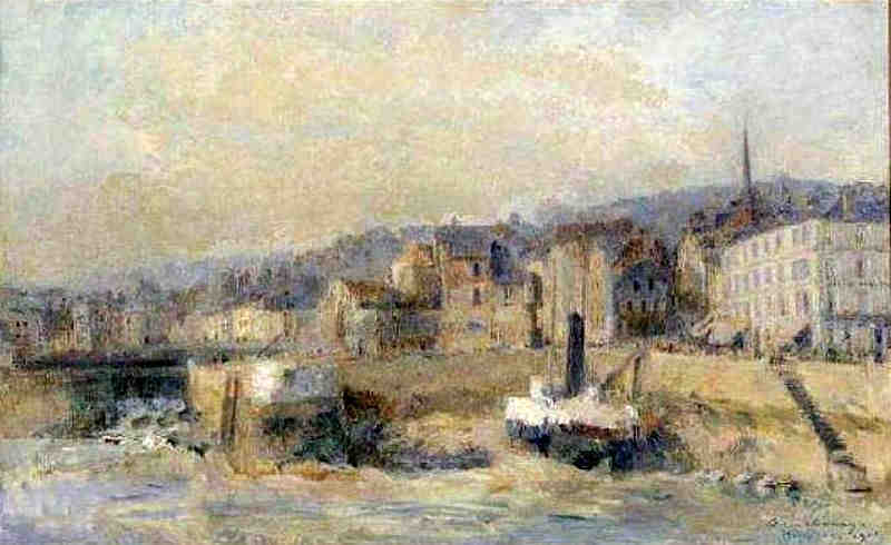 L'avant port de Honfleur par Albert Lebourg
