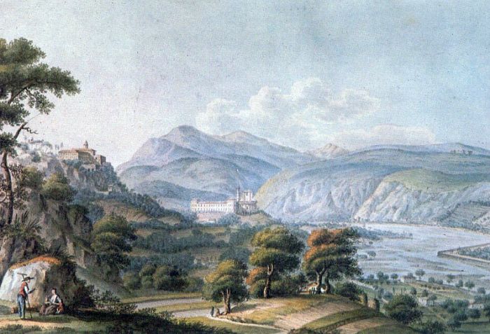 Vall&eacute;e du Paillon  gravure 1782