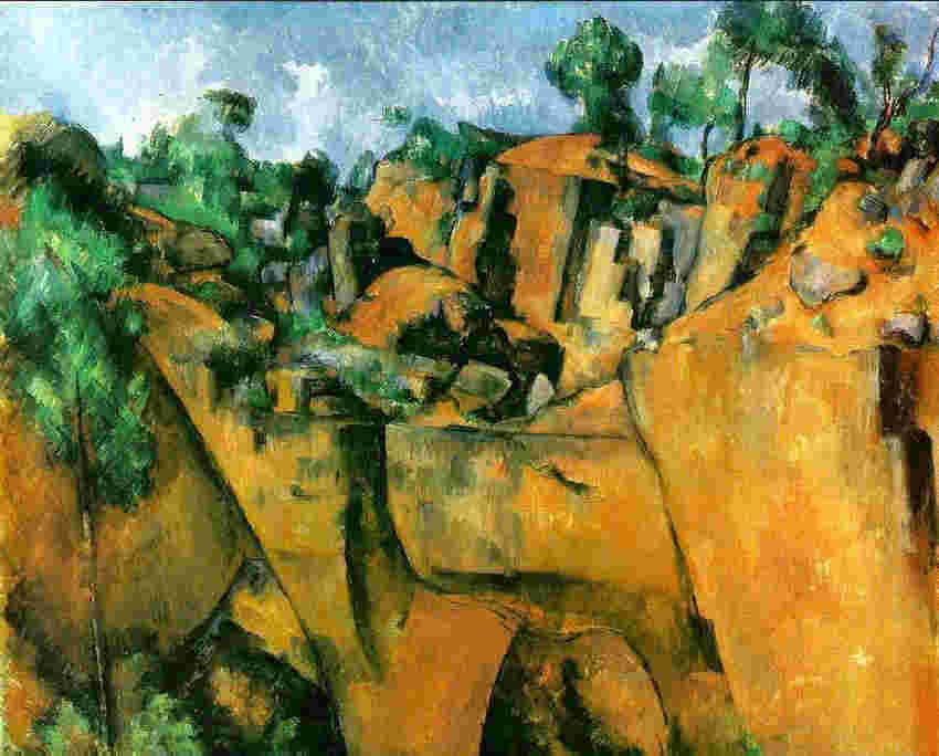 Les carri&egrave;res de Bibemus par Paul C&eacute;zanne