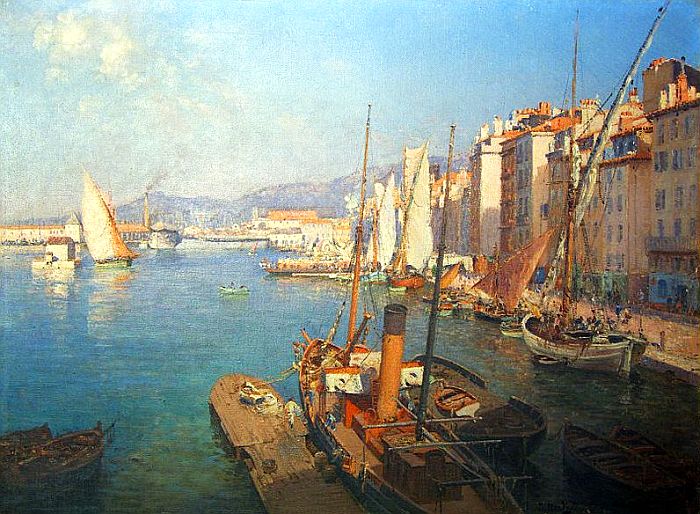 Port de Toulon le matin par Fran&ccedil;ois Nardi