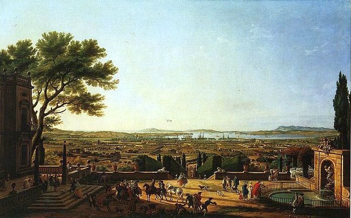 Port de Toulon vu du Mont Faron par  Claude Joseph Vernet