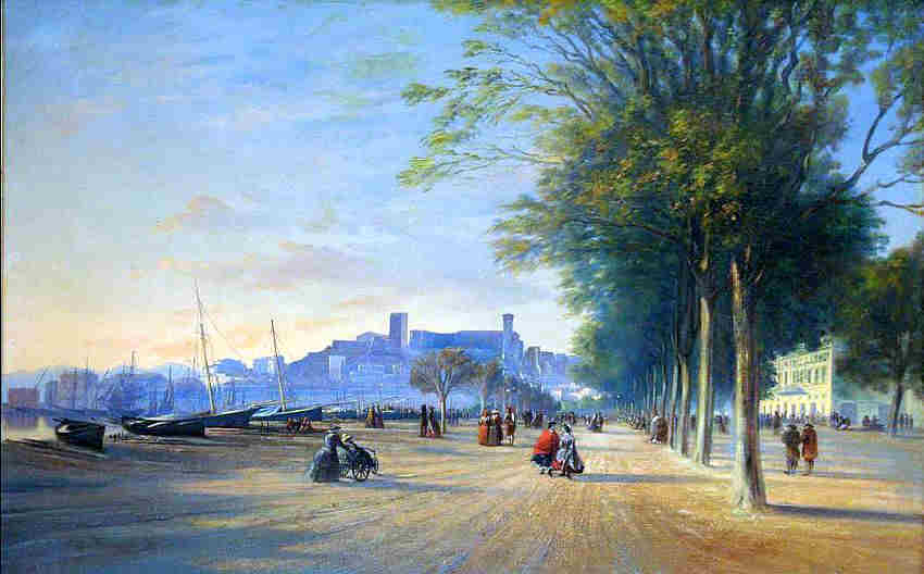 Vue de Cannes par Adolphe Fioupou