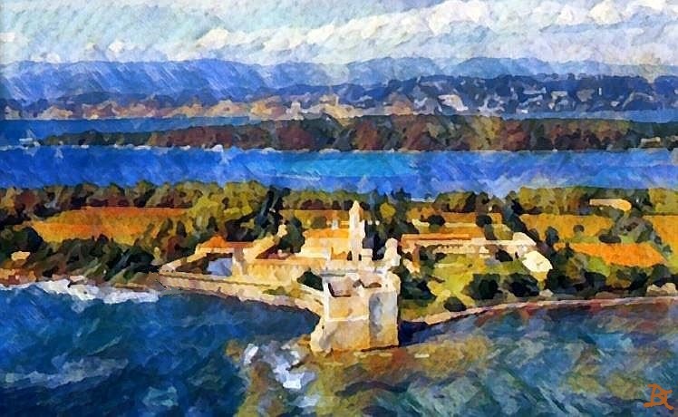 Saint-Honorat et l'abbaye par Dan Kopel