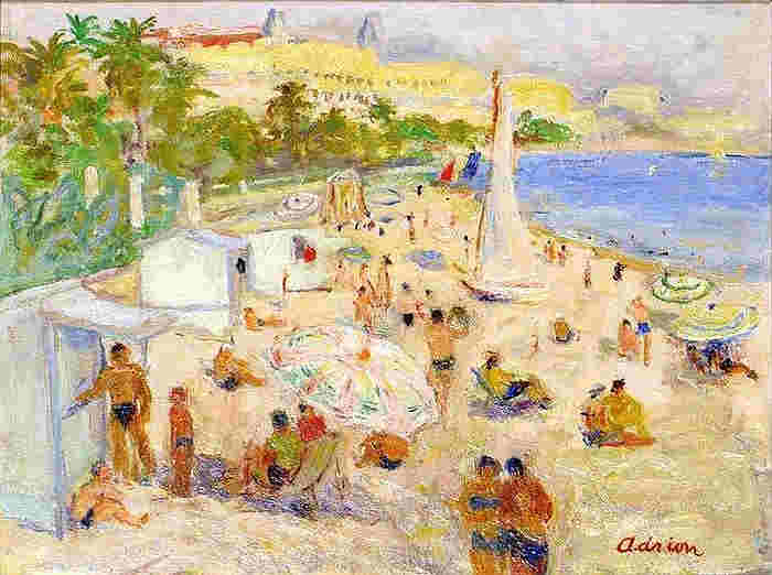 La  plage &agrave; La  plage &agrave; La plage &agrave; Cannes par Lucien Adrion