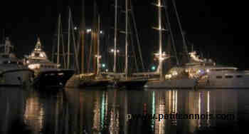 bateaux dans leport de Cannes, la nuit