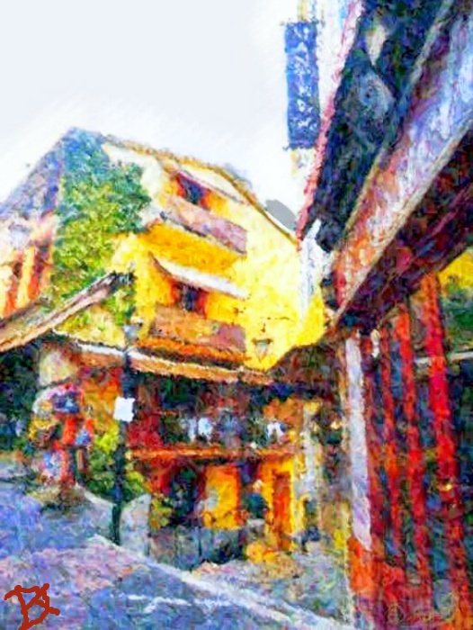 vieille rue le Suquet, Cannes par Dan Kopel