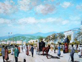 Croisette et Suquet &agrave; Cannes &agrave; la belle &eacute;poque