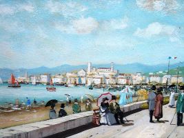 Croisette et Suquet &agrave; Cannes &agrave; la belle &eacute;poque