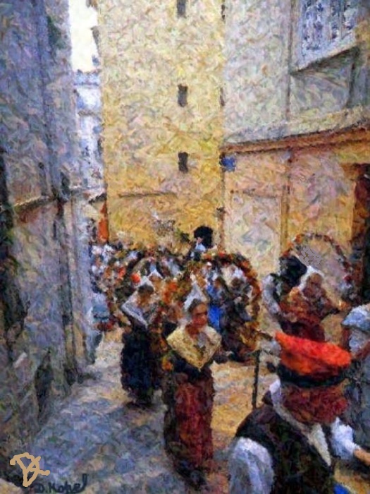 Corso  fleuri dans les  rues du  Suquet, Cannes par Dan Kopel