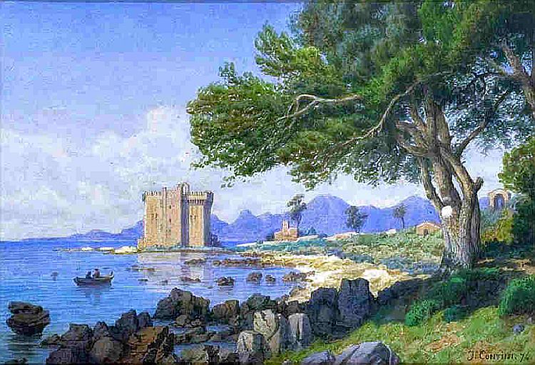 Le fort de l'&icirc;le St-Honorat par Joseph Contini
