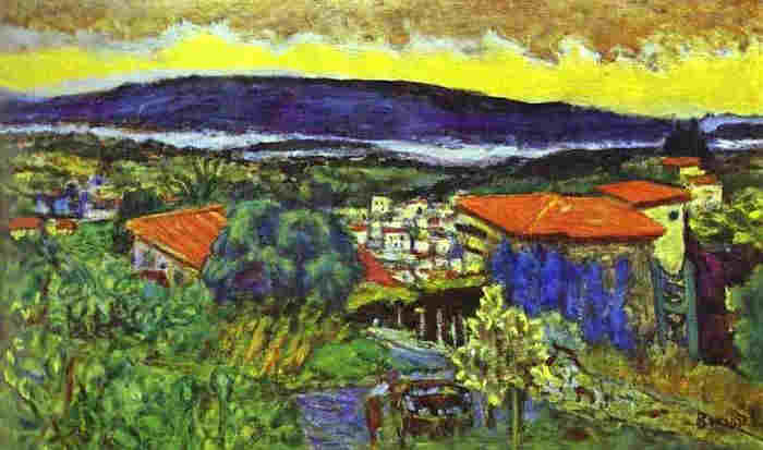 Toits  rouges au Cannet  par Pierre Bonnard