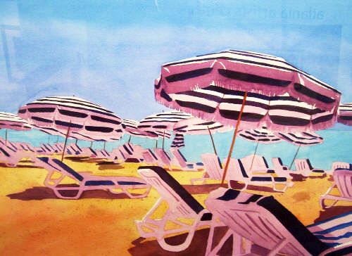 Beach at Cannes by Cathy Ehrler