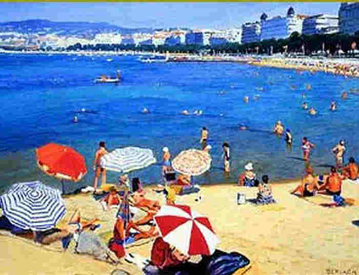 Summer beach at  Cannes by Christopher Gerlach