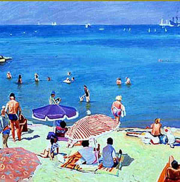 Summer beach at  Cannes by Christopher Gerlach