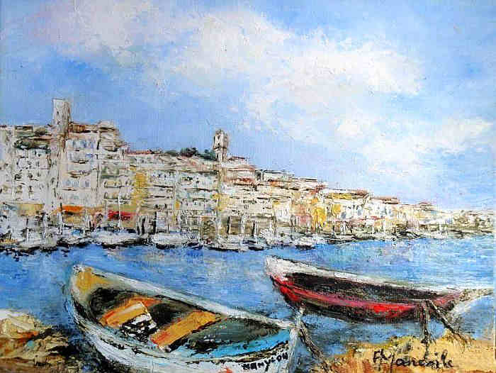 L eport et le Suquet &agrave; cannes par Any Mandrile