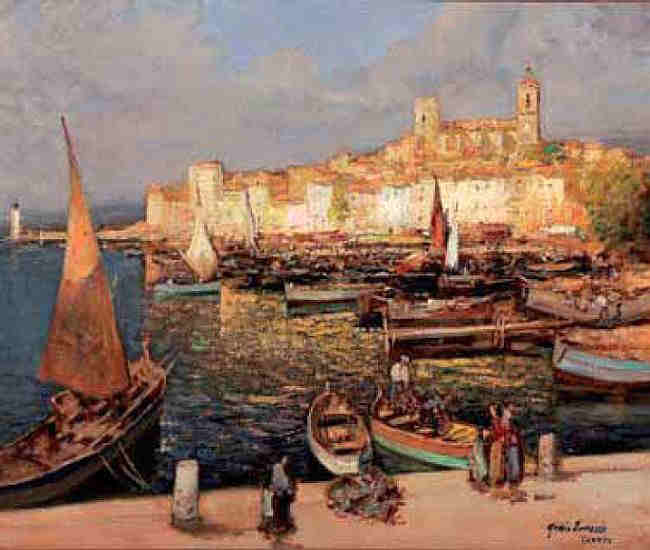 Port de Cannes et le Suquet par M&eacute;rio Am&eacute;glio