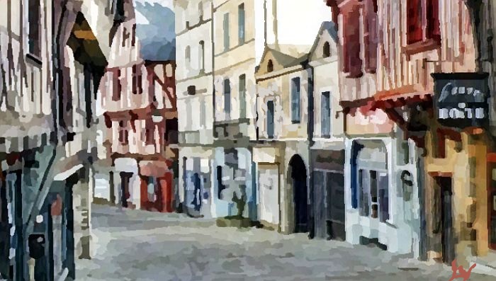 Rue vieille ville Laval par Laura Voolu