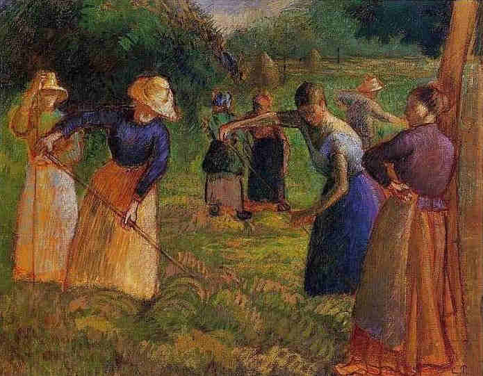 Fenaison &agrave; Eragny par Camille Pissaro