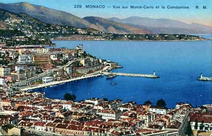 Monaco ann&eacute;es 1925 et la Condamine
