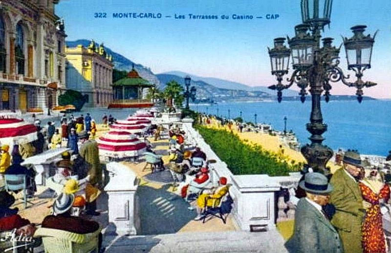 Monaco, terrasses du ccasino, ann&eacute;es 1920