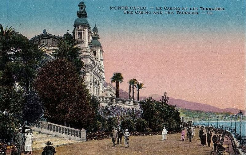Monaco, terrasses du cacsino, ann&eacute;es 1920