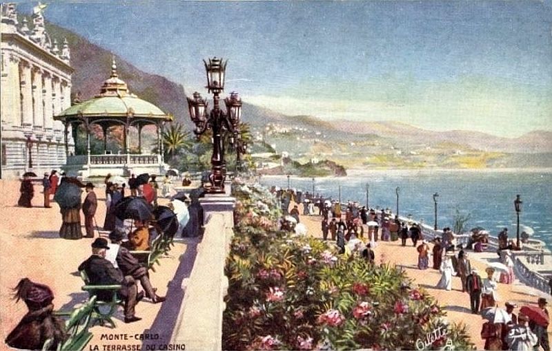 Terrasse du  casino de Monaco, ann&eacute;es 1900