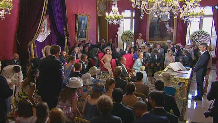 Prince Albert de Monaco and princess Charl&egrave;ne, civil marriage