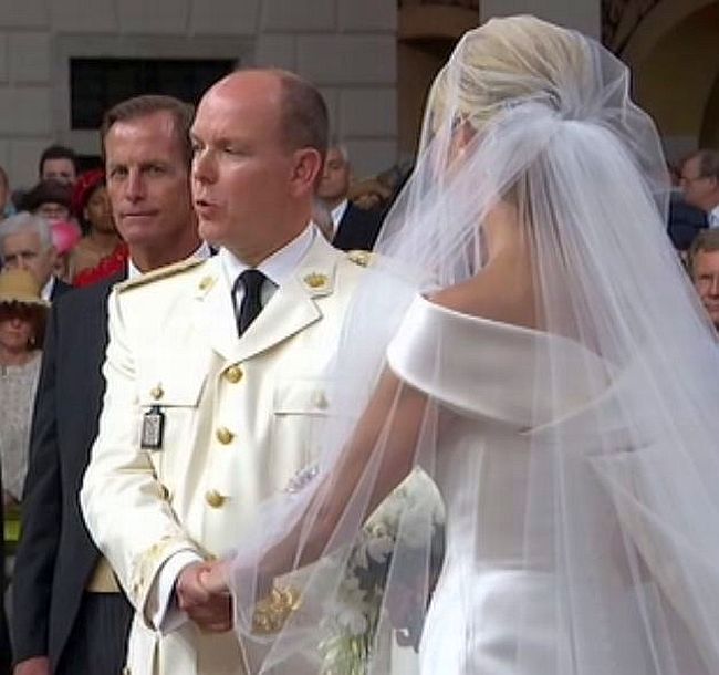 Prince Albert de Monaco and princess Charl&egrave;ne, religious marriage