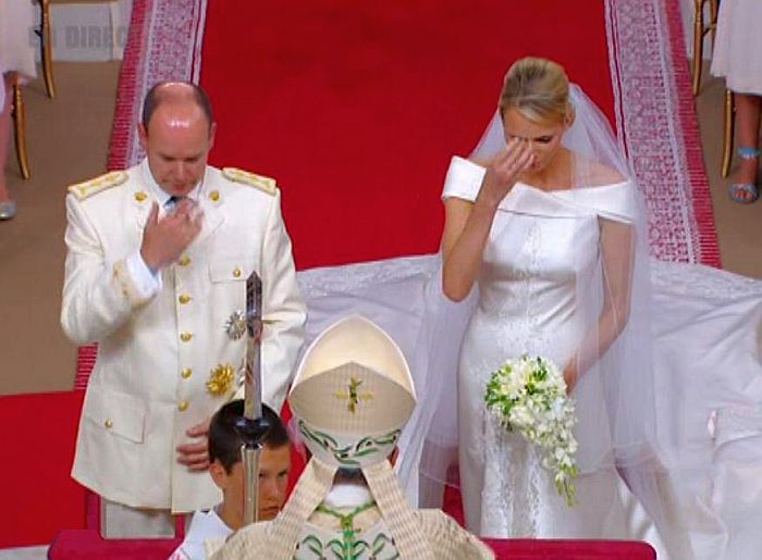 Prince Albert de Monaco and princess Charl&egrave;ne, religious marriage