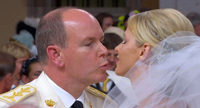 Prince Albert de Monaco and princess Charl&egrave;ne, religious marriage