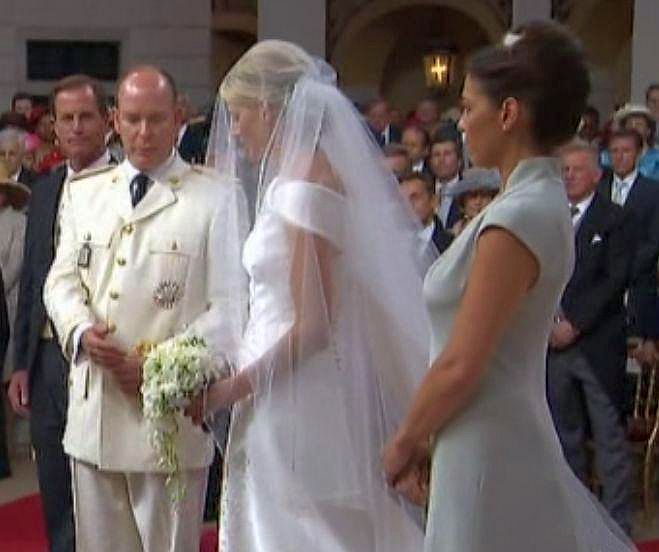 Prince Albert de Monaco and princess Charl&egrave;ne, religious marriage
