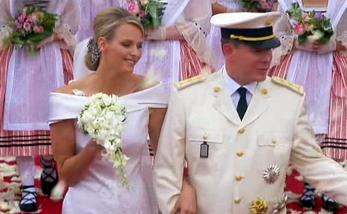 Prince Albert de Monaco and princess Charl&egrave;ne, religious marriage