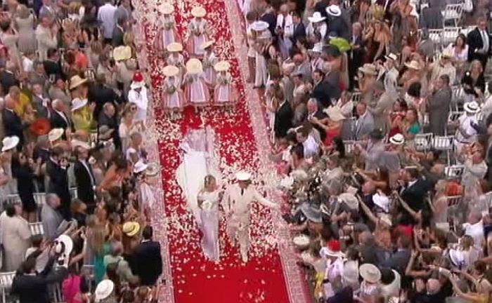 Prince Albert de Monaco and princess Charl&egrave;ne, religious marriage