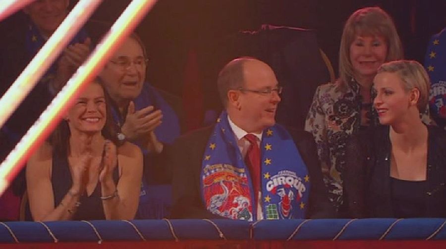 St&eacute;phanie de Monaco, Albert de Monaco et Charl&egrave;ne 37e festival du cirque de Monaco