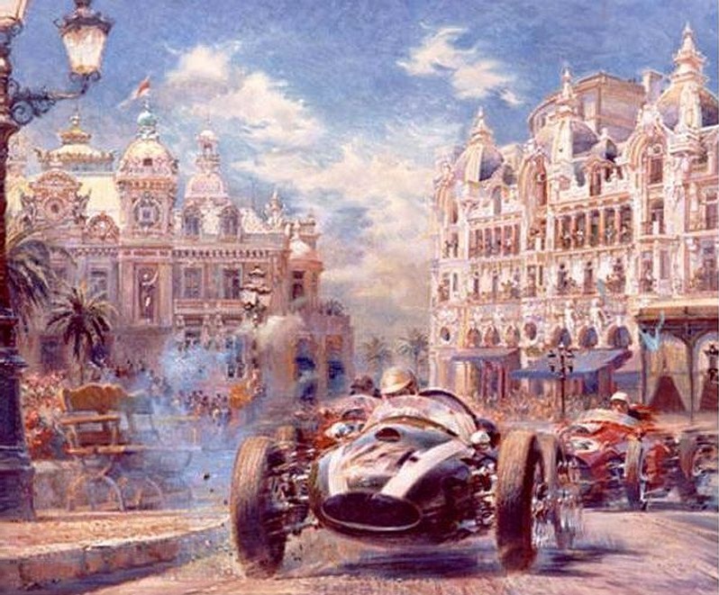 Monaco Grand Prix devant l'hotel de Paris et le casino par Alfredo de la Maria