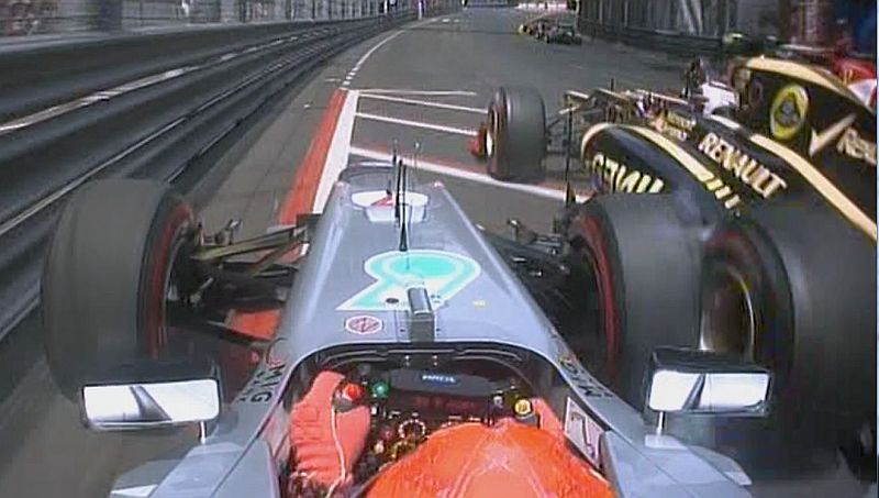 Monaco Grand Prix  2012 accrochage Schumacher Grosjean