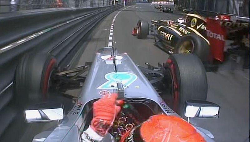 Monaco Grand Prix  2012 accrochage Schumacher Grosjean