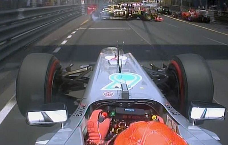 Monaco Grand Prix  2012 accrochage Schumacher Grosjean