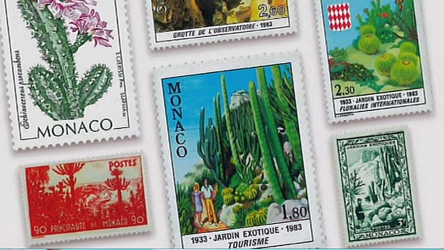Timbres jardin exotique de Monaco