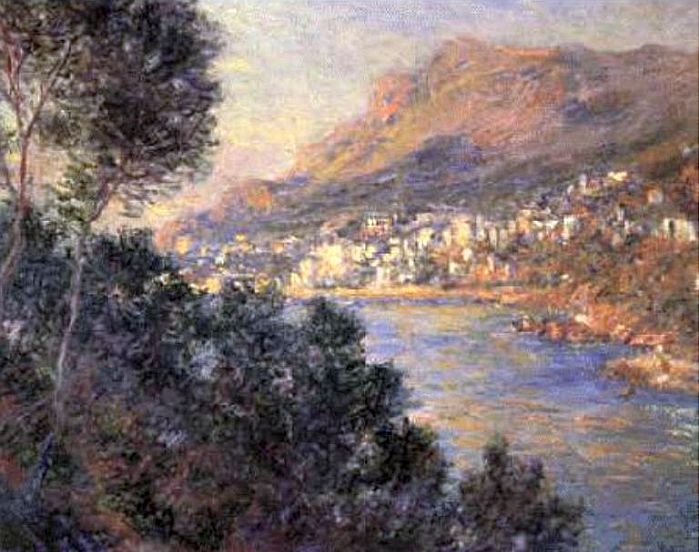 Monte-Carlo vue de Roquebrune  par Claude Monet