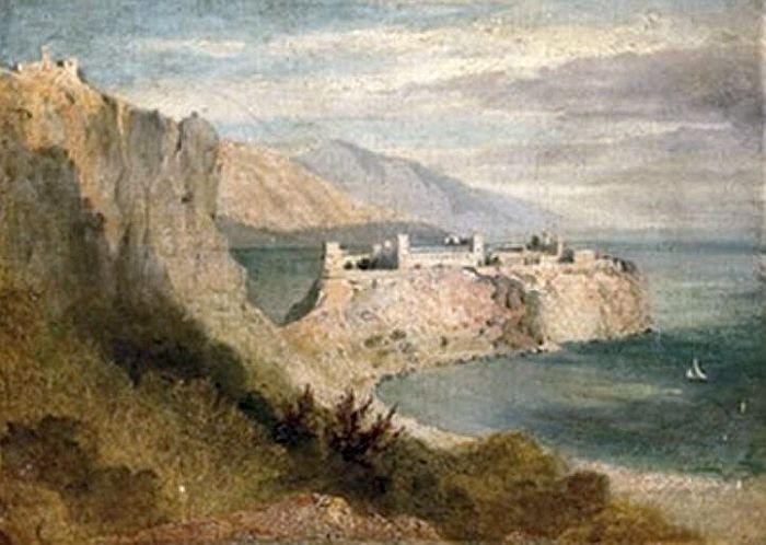 Le rocher de Monaco palace by William Linton